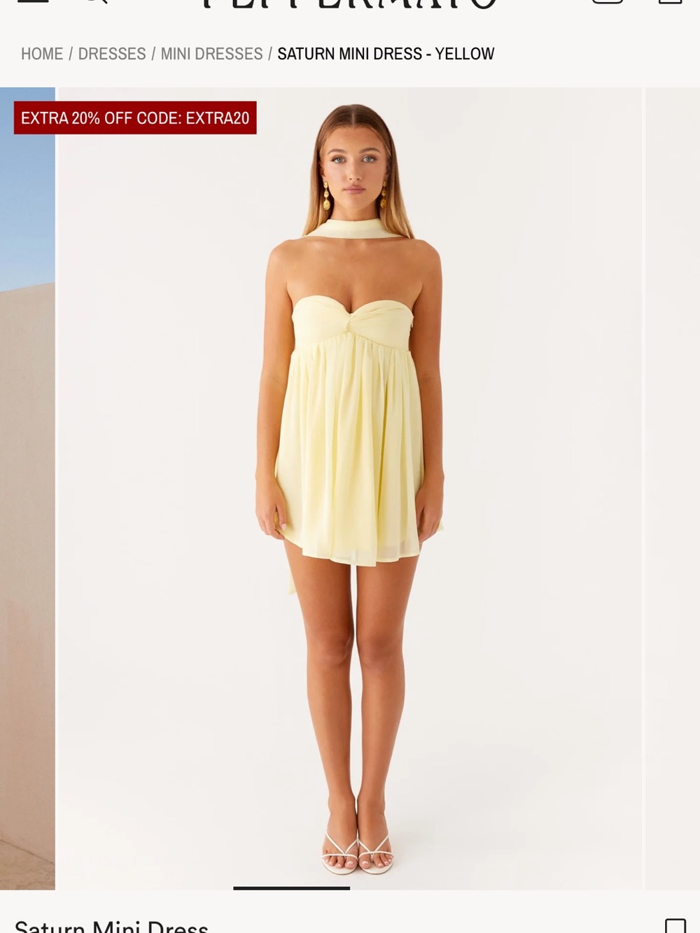 Saturn Mini Dress - Yellow